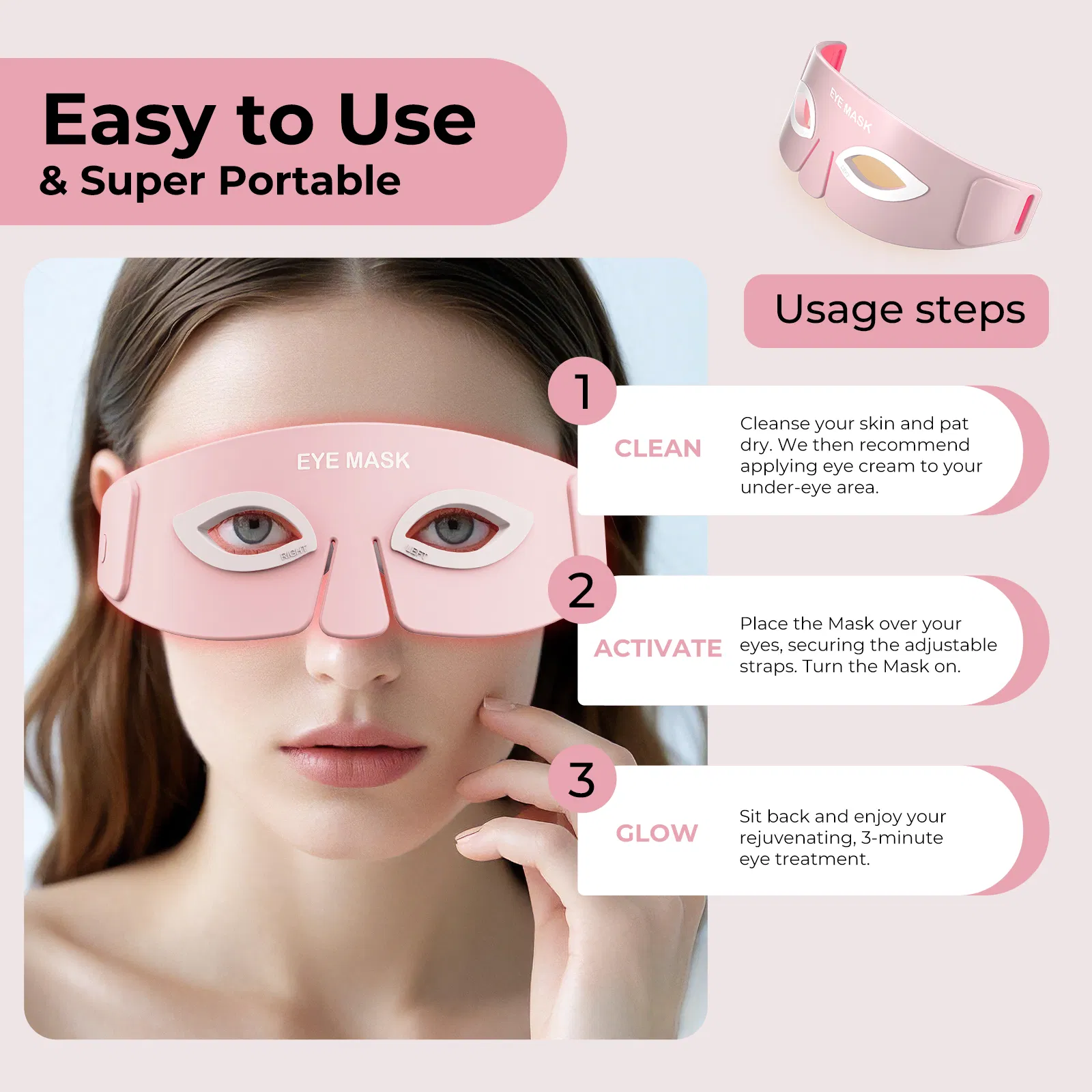 LED Eye Mask for Ultimate Skin Rejuvenation and Relaxation