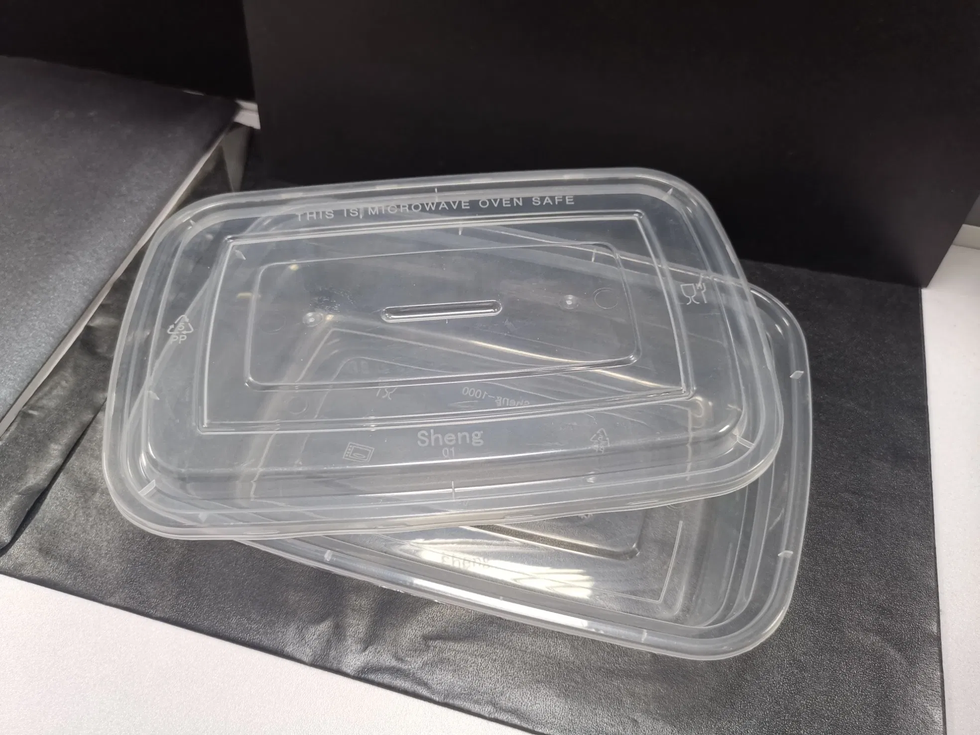 Microwave Safe Takeaway Plastic Meal Prep Food Container with Lid
