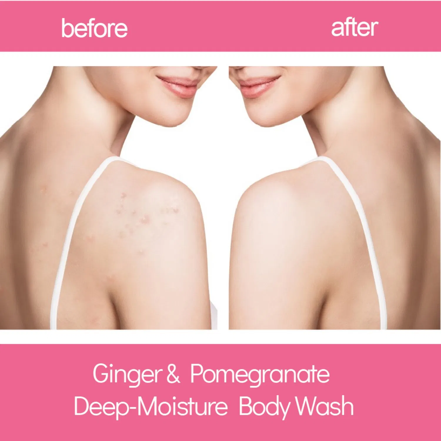 Justk Ginger & Pomegranate Nourishing Deep-Moisture Body Wash Shower Gel