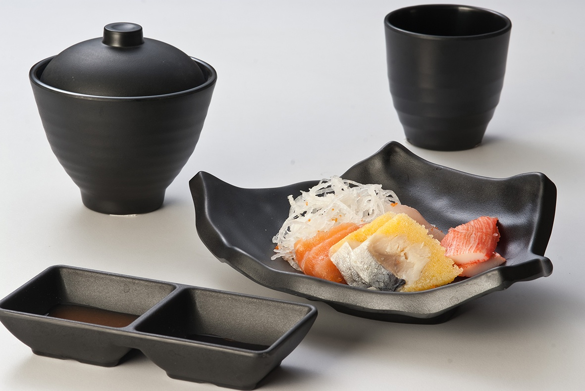 Miso Bowl Set 100% Melamine Black Matte Japanese Style Omakase Restaurant Soup Bowl Set