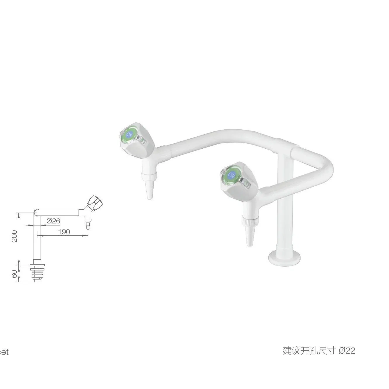 Лабораторный кран с термостатом для химии