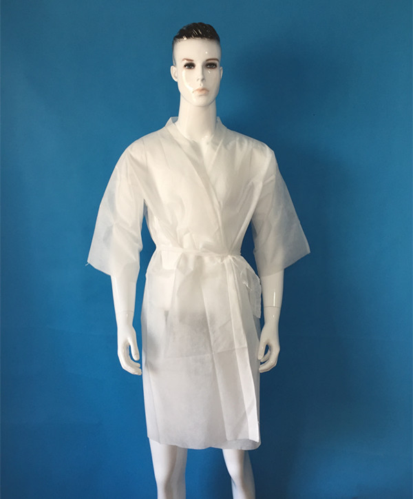 PP Disposable Non-Woven Kimono Robe for Beauty Salon and SPA