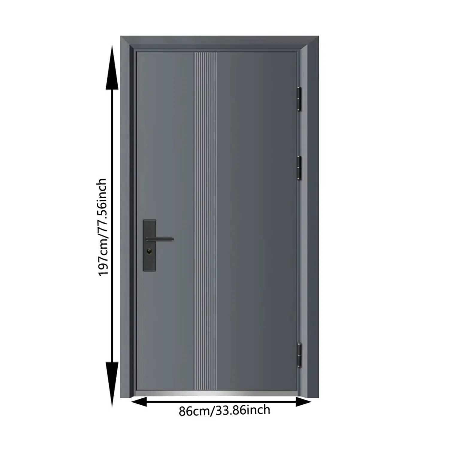 Steel Entrance Anti Burglar Side Opening Waterproof Chinese Commercial Finished Surface Security Doors