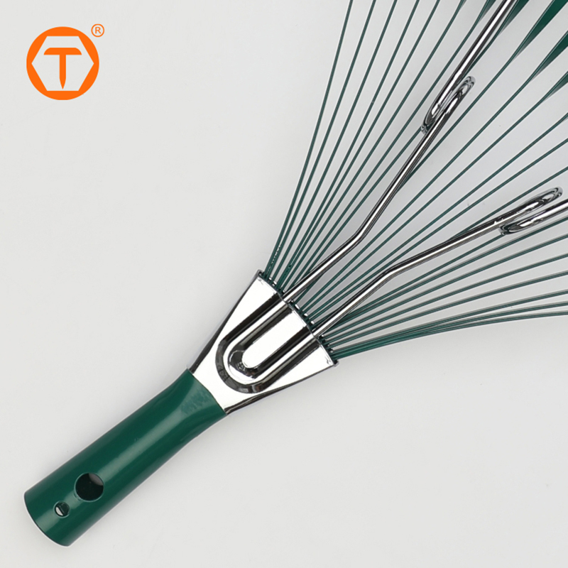 High Quality Head Lawn Adjusted 22 Teeth Metal Broom Garden Leaf Rake