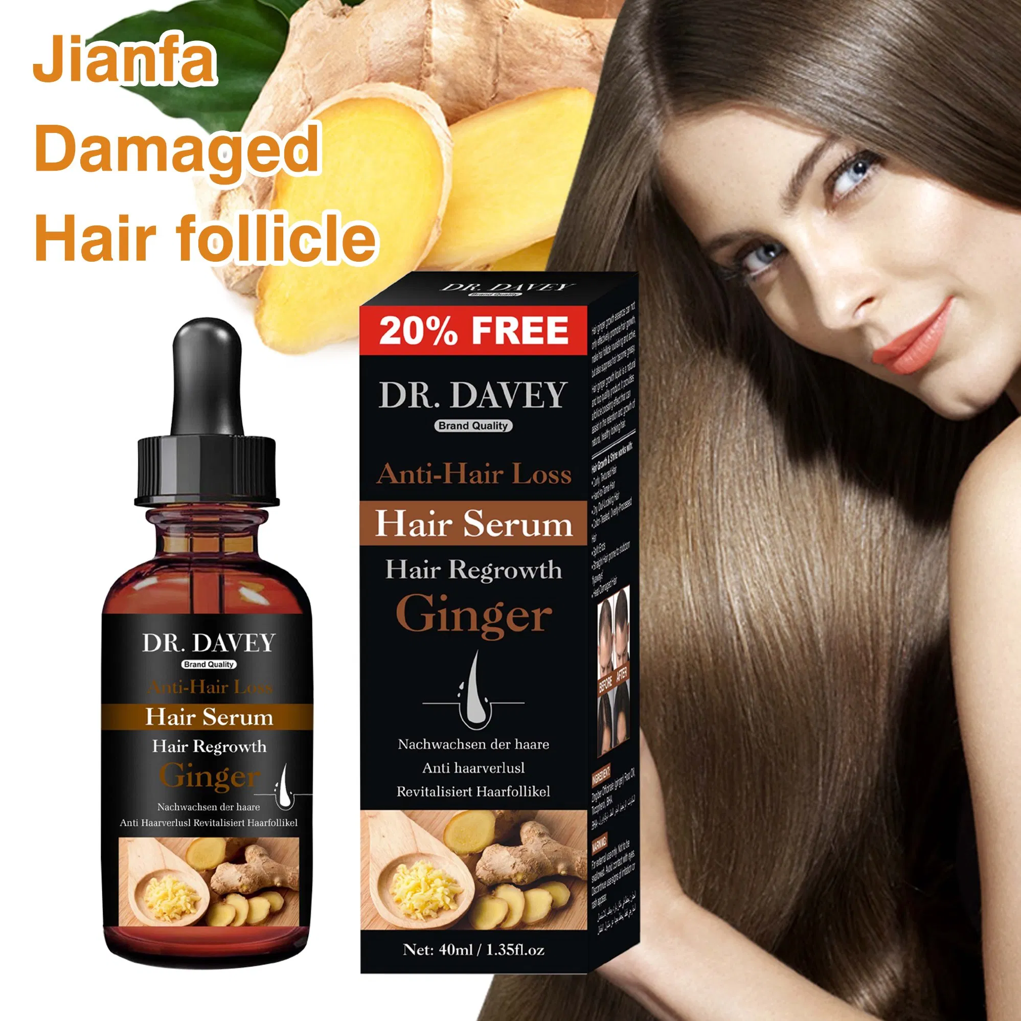 Ginger Hair Serum Healthy Hair Growth Oil Anti-Hair Loss