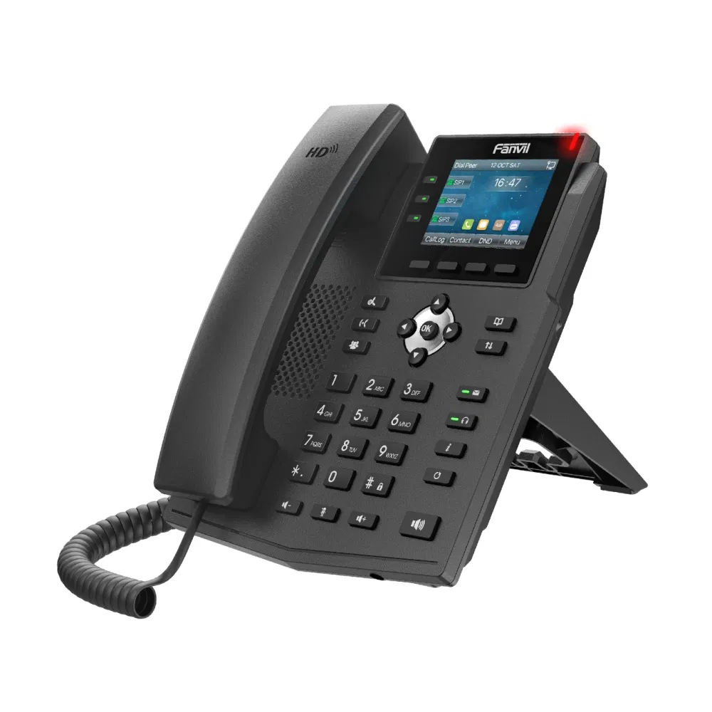 Fanvil X3U PRO IP Phone, 4-Line Business VoIP Phone with HD Voice, 2x Gigabit Ports, PoE Support, for Office & Home Use