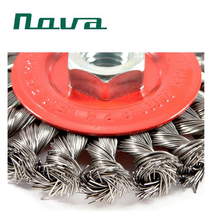 Cleaning Tool Flat Steel Wire Brush Wheel for Grinder Machine