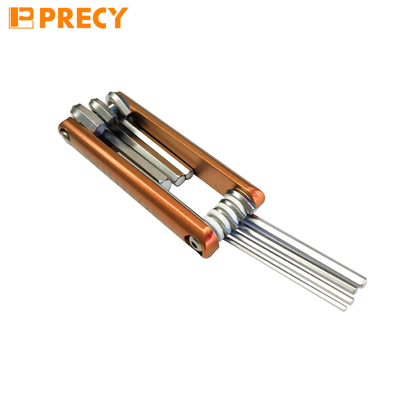 8PCS Aluminium Folding Hex Key Tool Set