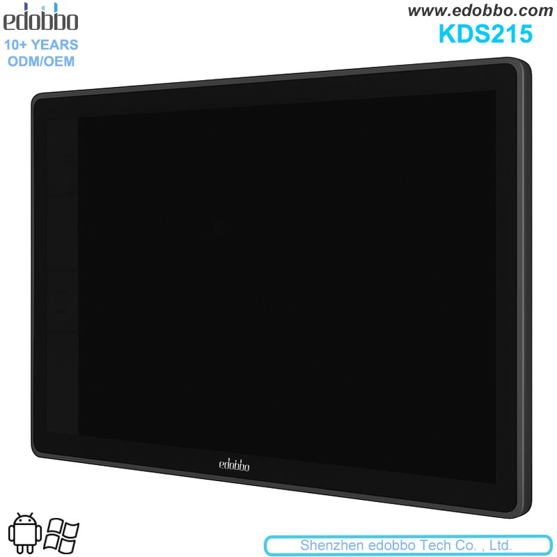 Modern Android POS Terminal 18.5/21.5 Inch Touchscreen Kds Monitor Stylish Aluminum Kitchen Display System