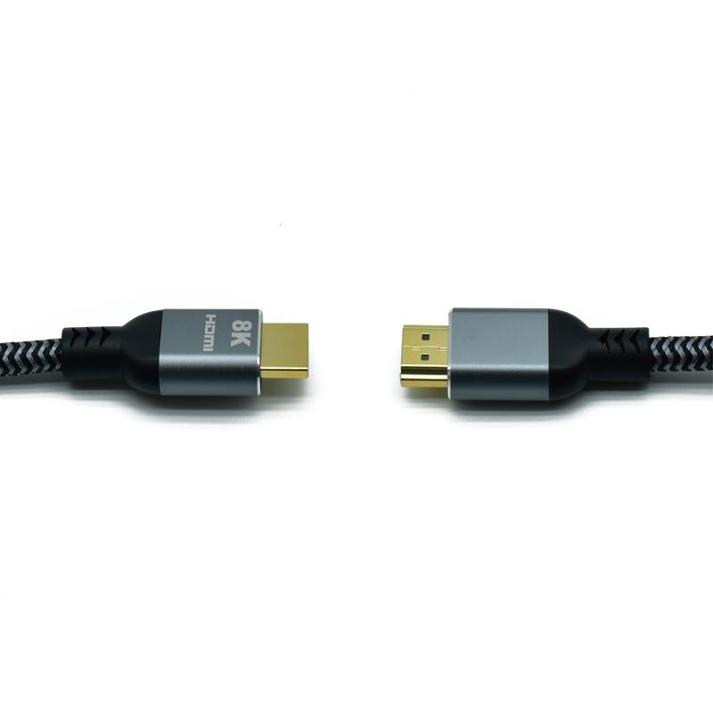 Customized 4K 8K Braided Nylon 6.6FT High Speed HDMI Cable with Gold Connectors