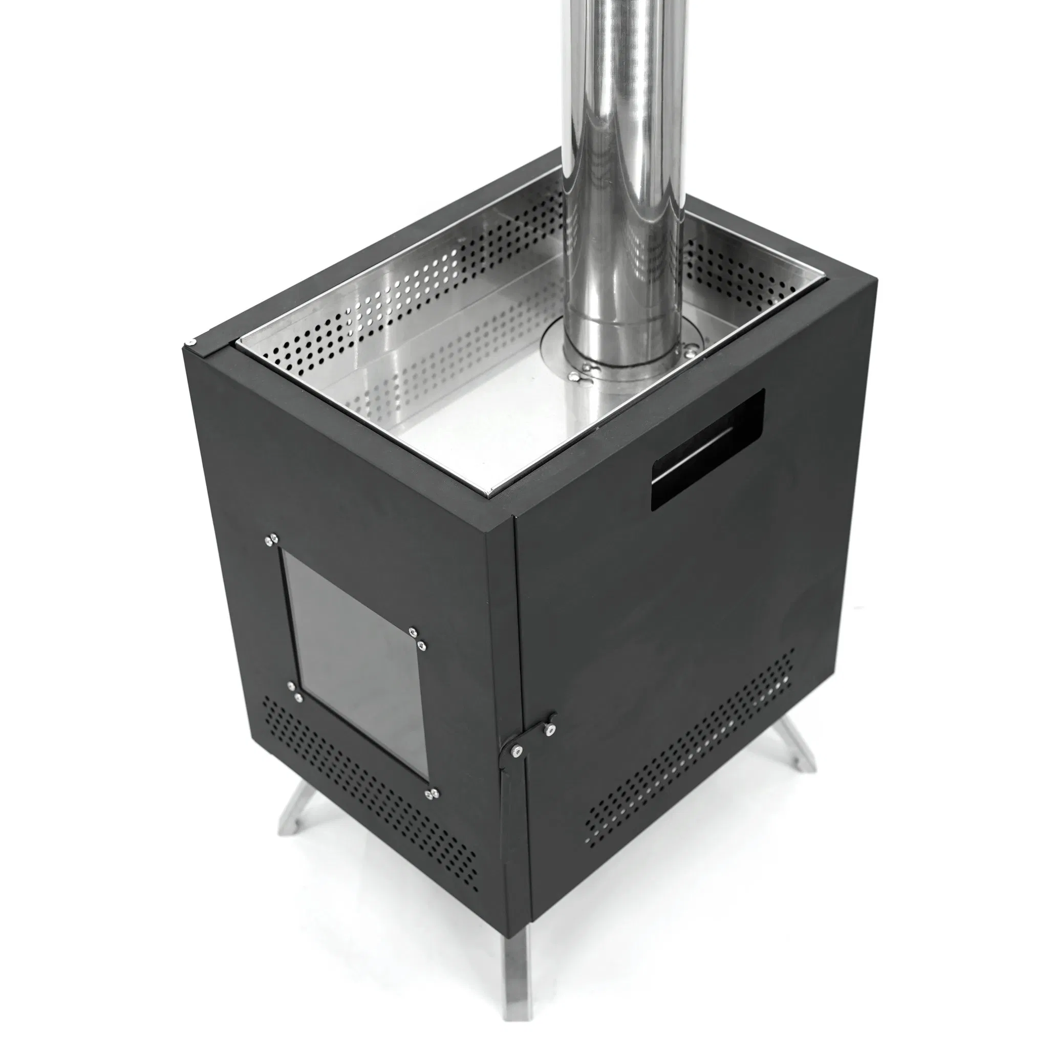 Портативная дровяная печь-сауна для палатки