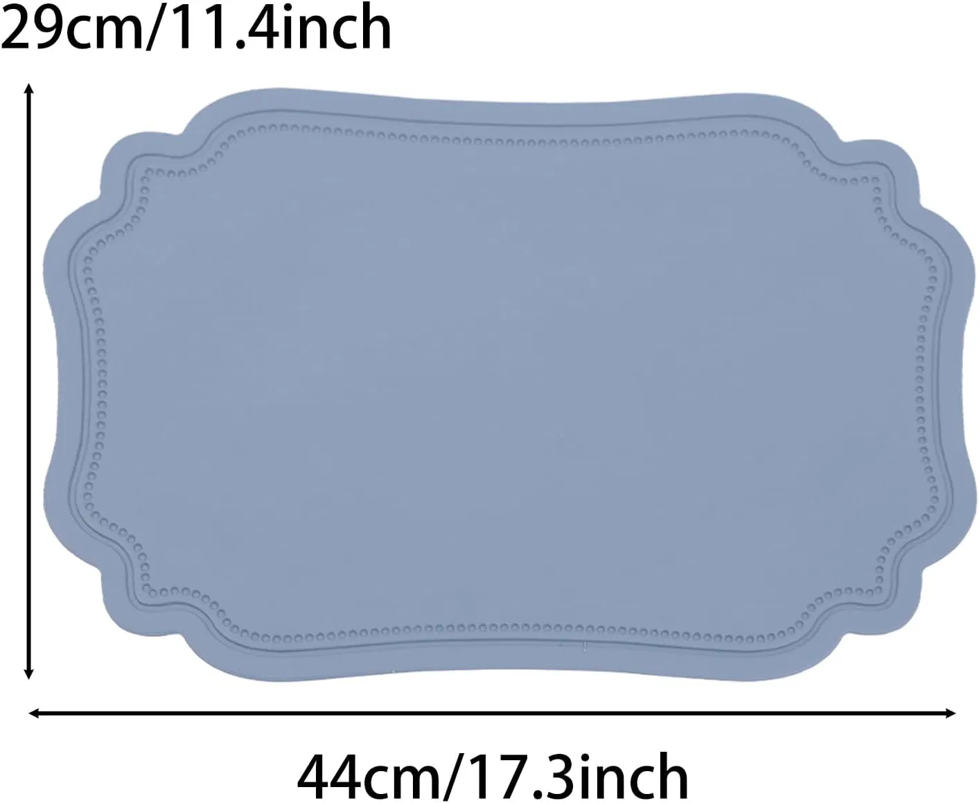 Xinyun Leather Placemats Set of 6 for Dining Table Blue Faux Leather Placemat Wipeable Heat Resistant Non Slip Waterproof Place Mats Anti Oil Eco-Friendly Decor