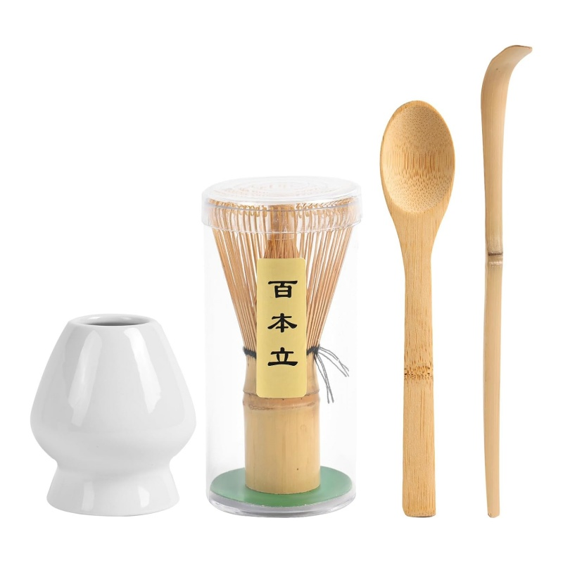Bamboo Matcha Whisk Set 100% Natural Handcrafted