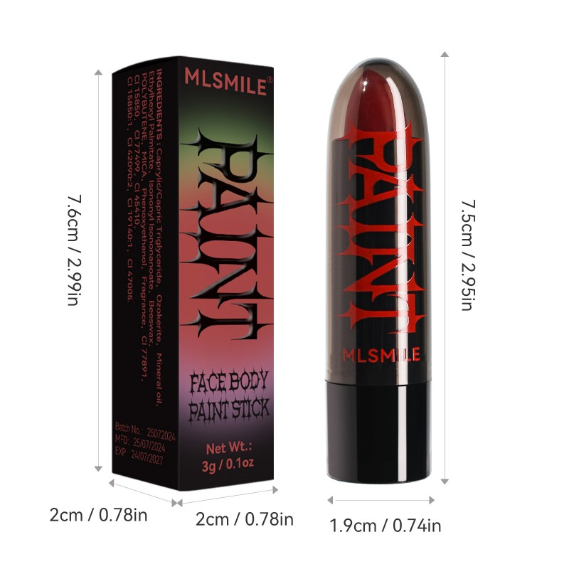 High Quality Halloween 8-Color Body Painting Long Lasting Matte Velvet Lipstick Easy to Color Facial Makeup Vampire Makeup Lipstick