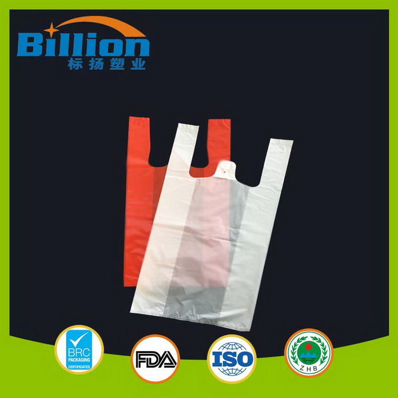 Cheap Price Supermarket Custom Biodegradable Transparent Thank You PE LDPE HDPE Carton Liner Plastic Bag T-Shirt Grocery Roll Packing OEM Logo