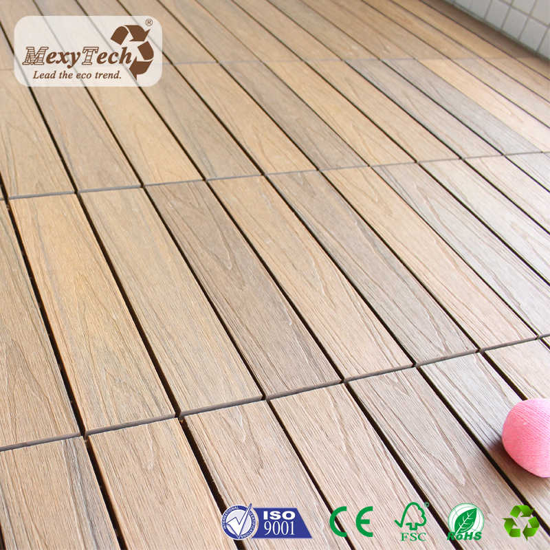 Easily Assemble Co-Extrusion Deck Tile Interlocking System for Balcony