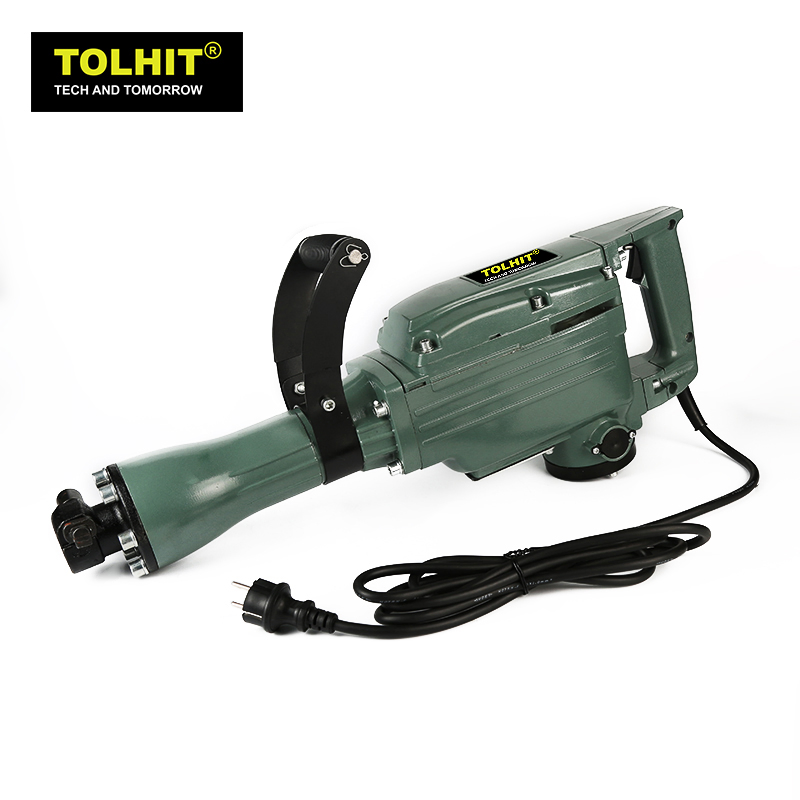 Tolhit 1500W 65mm Concrete Breaker Machine Industrial Electric Demolition Hammer