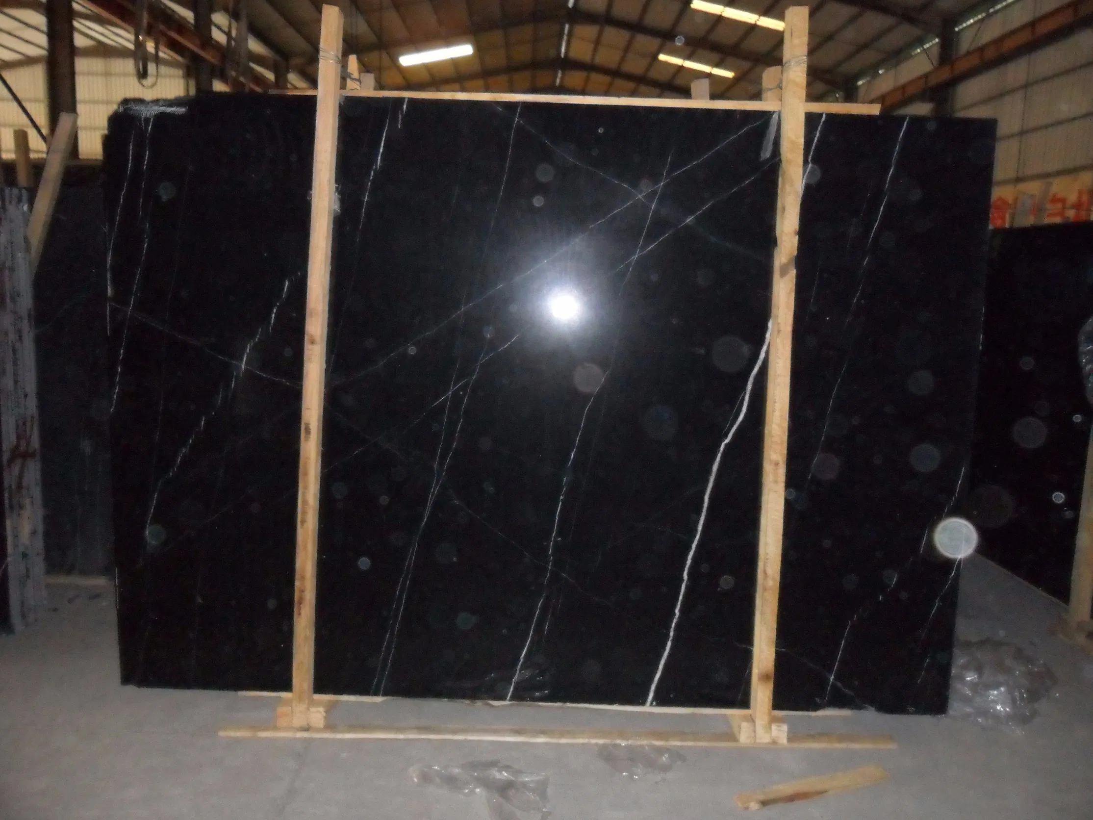 Natural Stone Black Marquina Marble Floor Tile