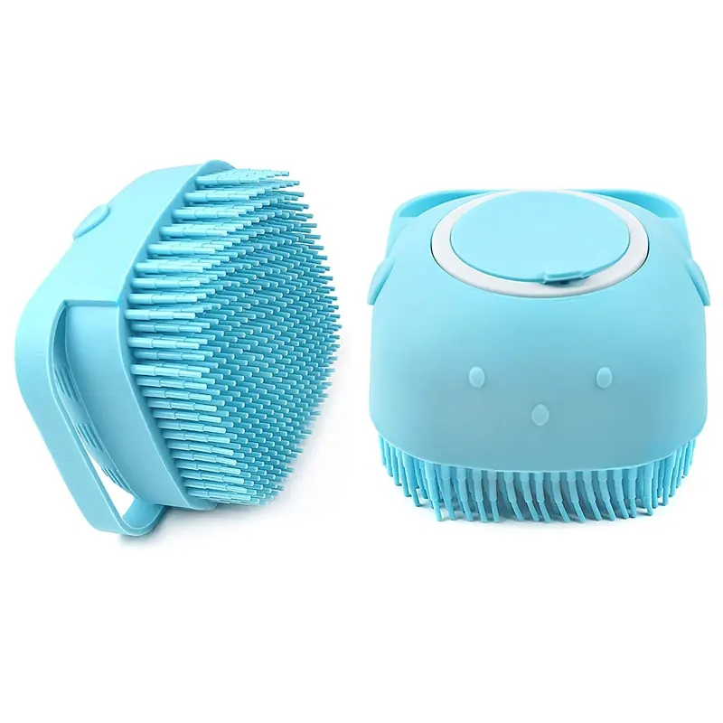 Hot Sale Soft Massage Baby Silicone Body Bath Brush Scrub Sponge with Soap Dispenser Brush