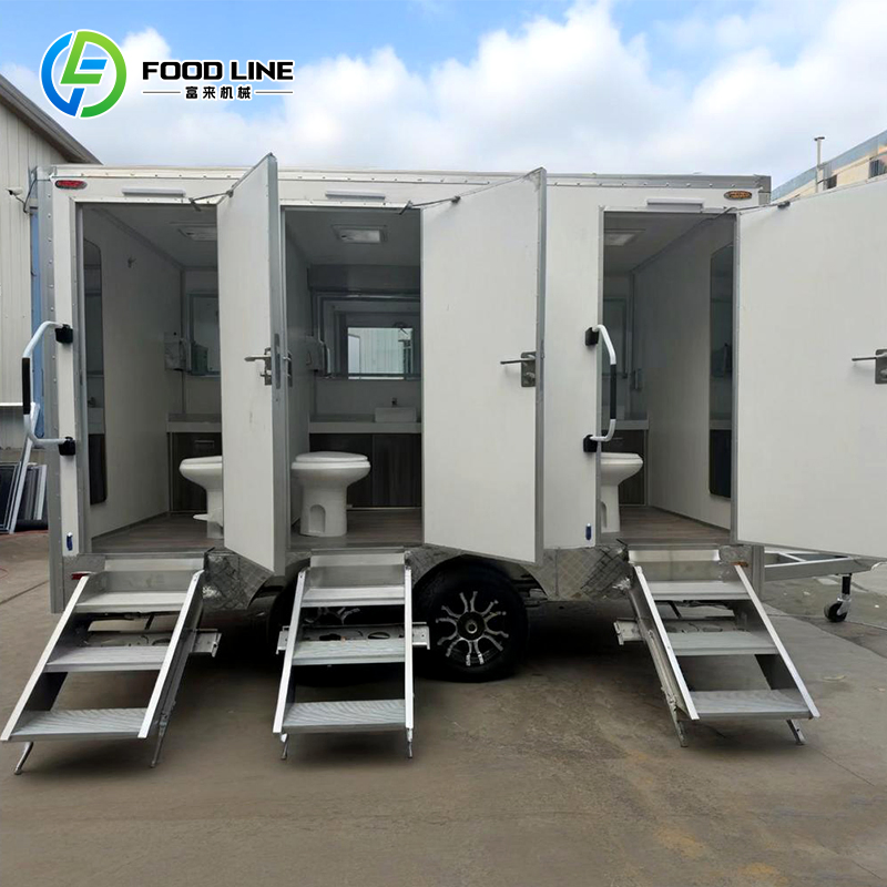 Flushable Luxury Mobile Portable Outdoor Toilet with Bathrooms