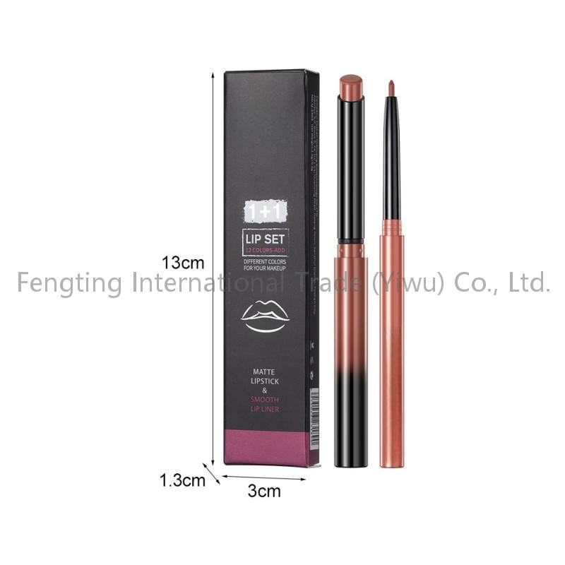 Matte Liquid Lipstick Makeup Set Matte Liquid Long-Lasting Wear Non-Stick Cup Not Fade Waterproof Nude Lip Liner Suit
