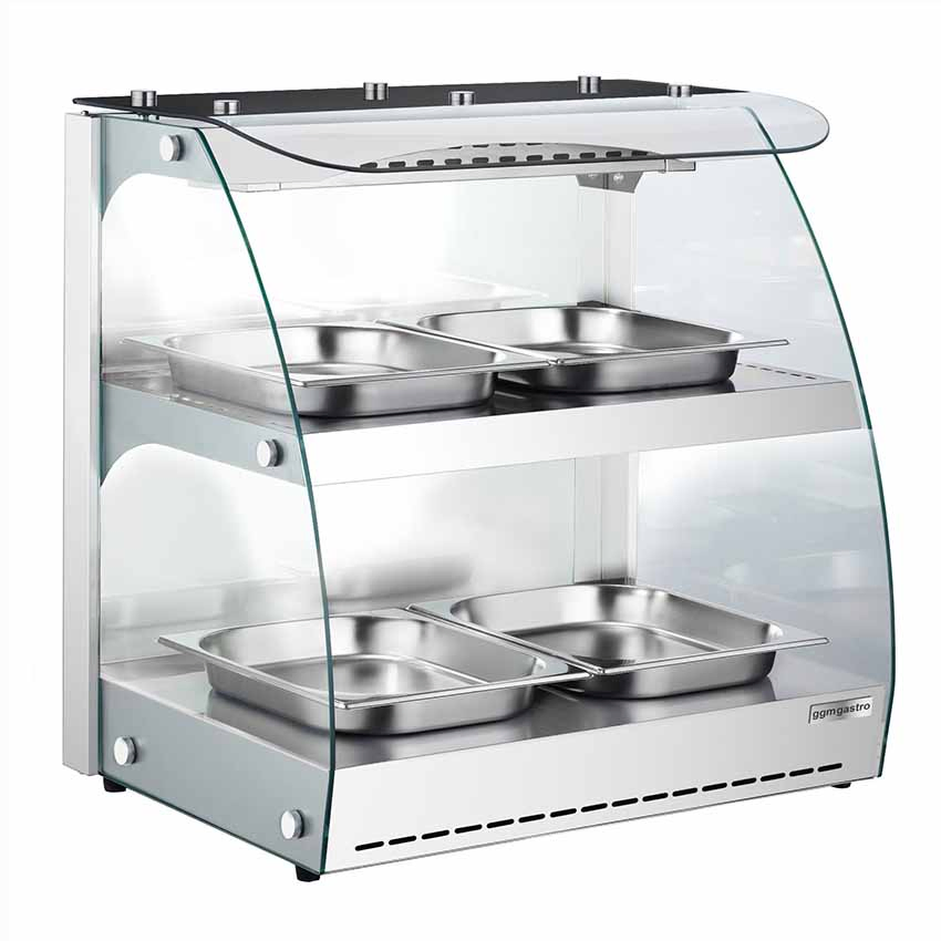 Glass Heated Display Case Food Warmer with 1 Shelf