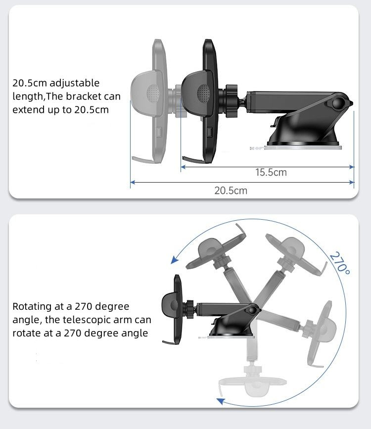 Универсальный держатель телефона в авто 3 в 1
