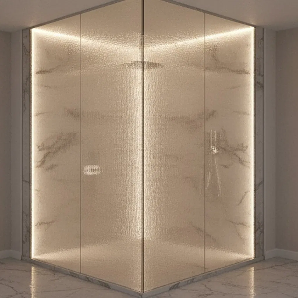 Ultra-Thin Lightweight Feature Wall Glass Bespoke Living Room Installation Laminated Glass