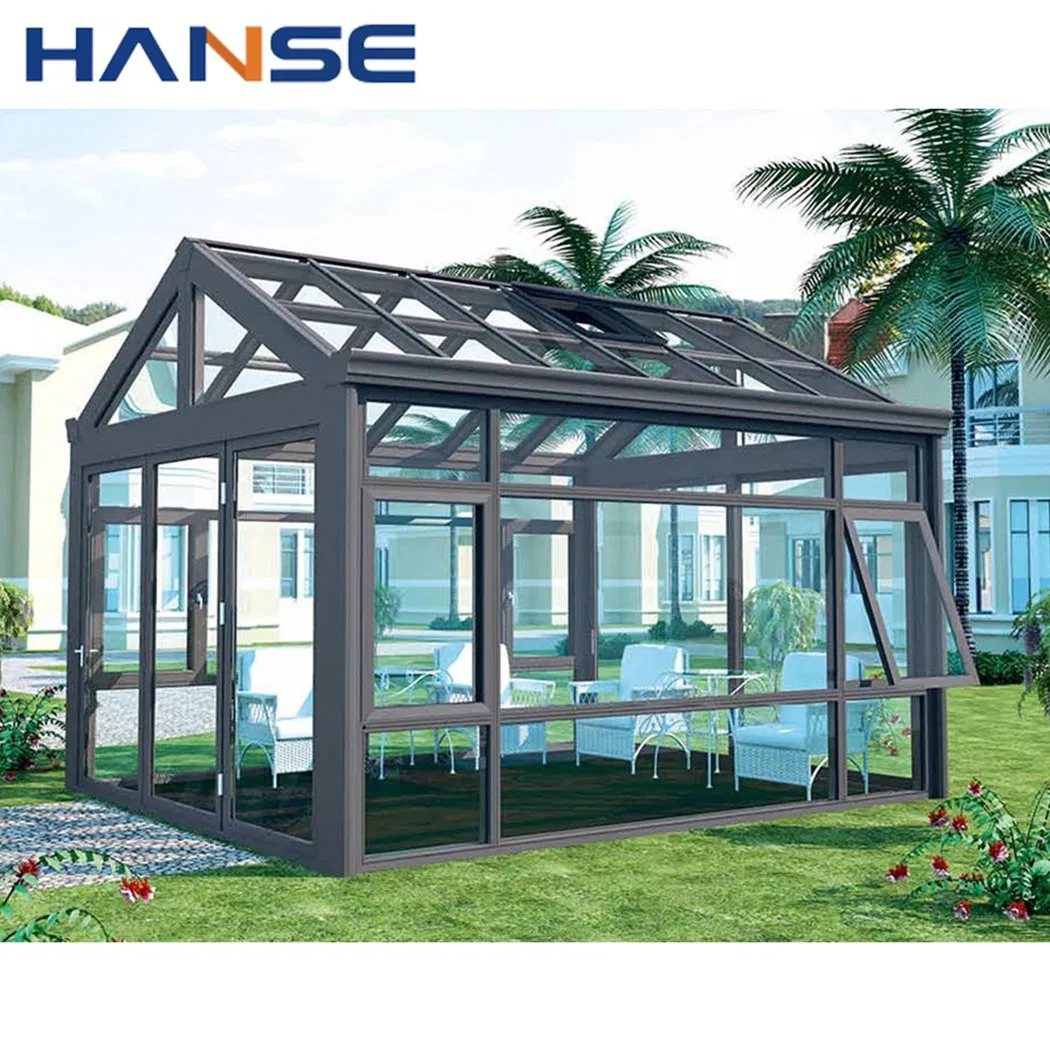 Aluminum Frame Glass Room Indoor Growing Greenhouse Aluminum Prefab Sunroom Prefabricated Triple Glazing Sun Shade Safety Glass Garden House Conservatory