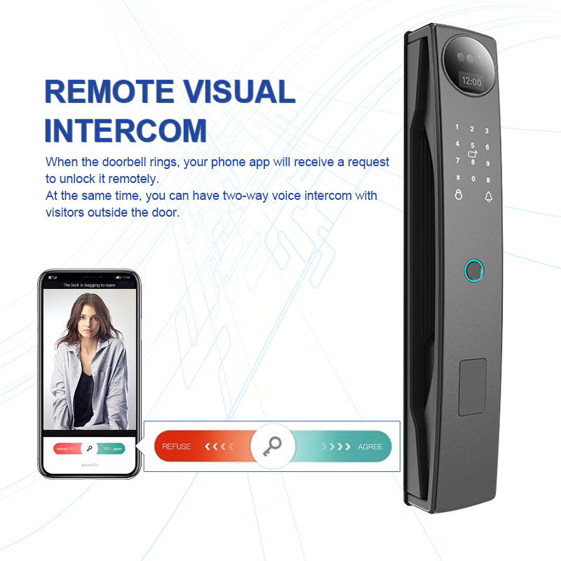 Camakt Tuya WiFi Smart Door Lock 3D Face Recognition Fingerprint Lock Waterproof IP66 CE FCC RoHS Smart Locks