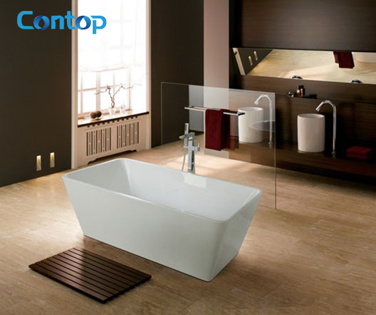 Australia Popular Bathroom Square Free Standing Acrylic Soaking Bathtub