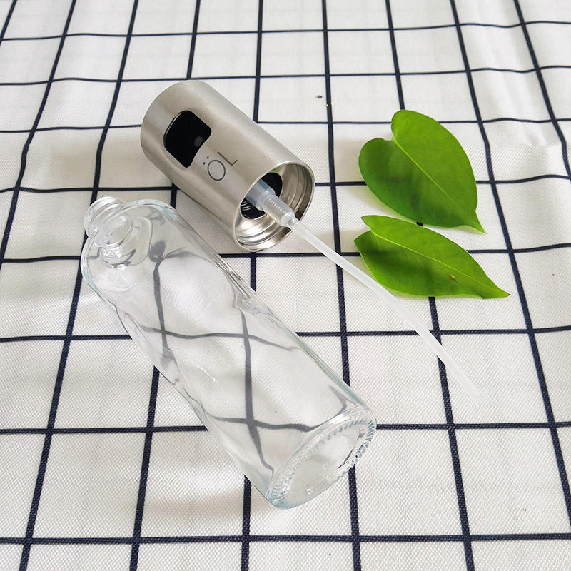 Wholesale Kitchen Mini Food-Grade Glass Vinegar Spray Bottle Stainless Steel Olive Oil Sprayer for Cooking