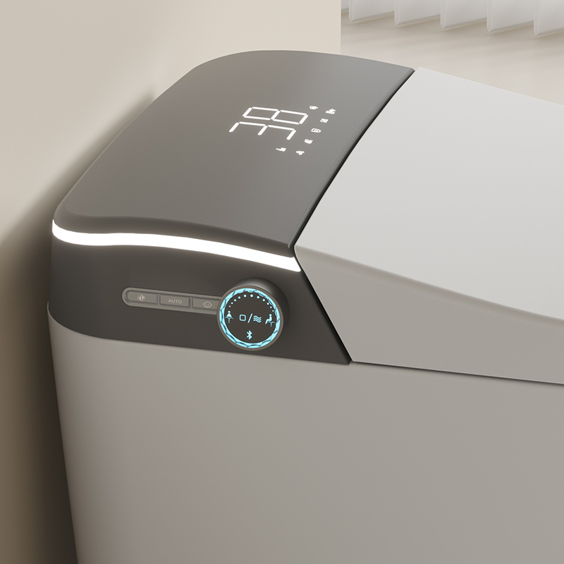 Intelligent New Design Auto Washing Infrared Therapy Automatic Flip Flush Elongated Smart Toilet (cUPC)