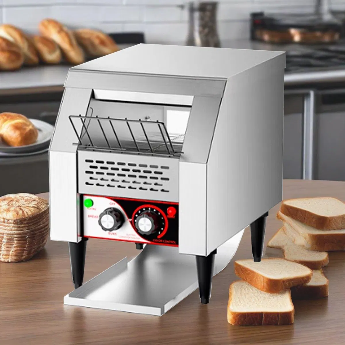 Commercial Electric Chain Rotary Bread Toaster