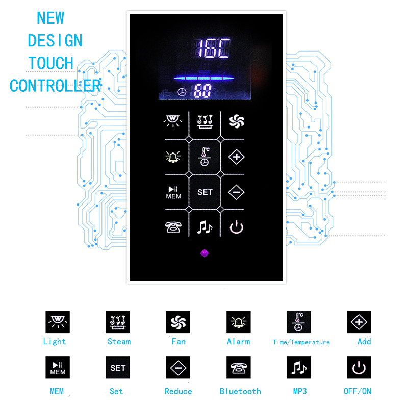 Luxury Sanitary Ware Corner-Located Steam Room (KB-880)