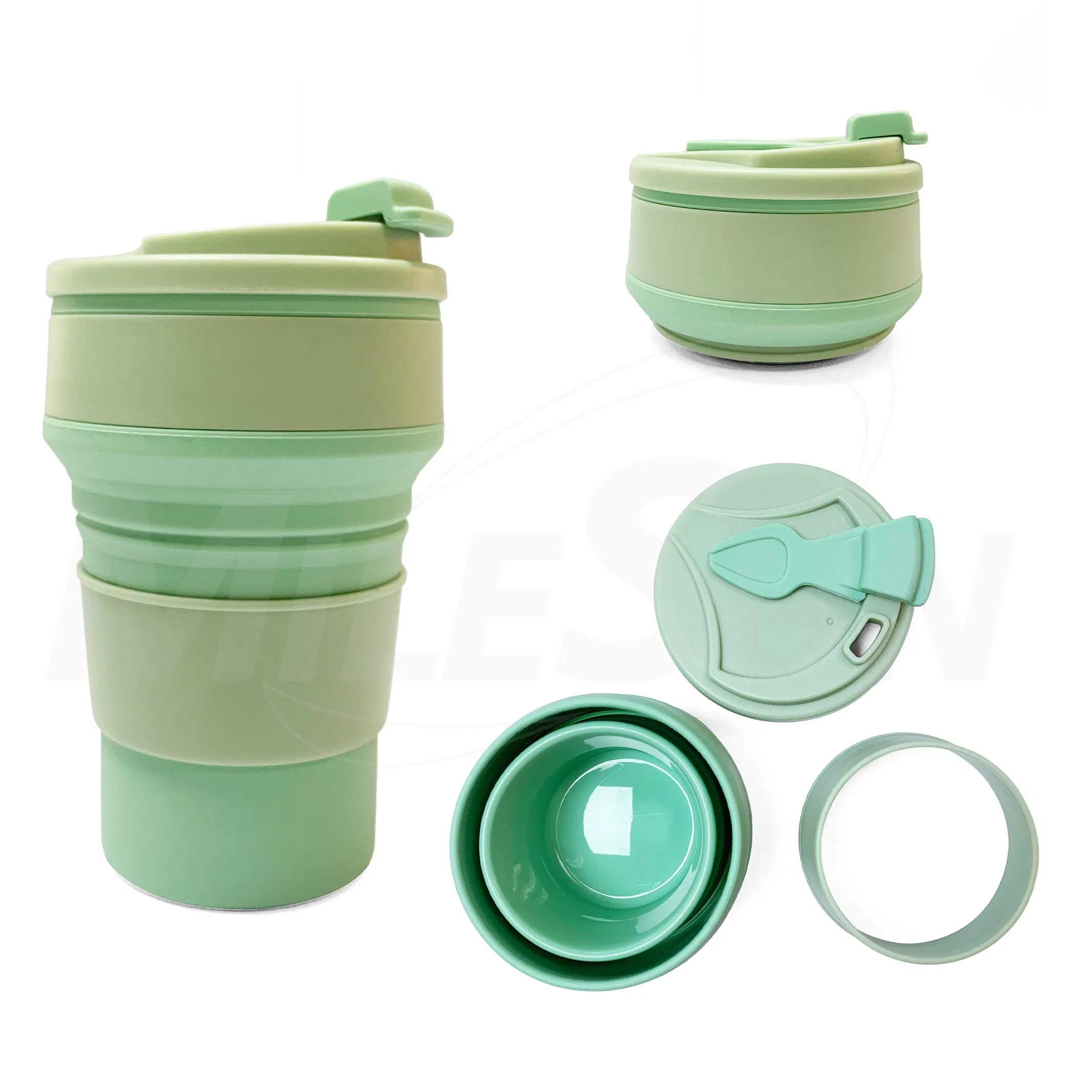 Складная силиконовая кружка для кемпинга и путешествий