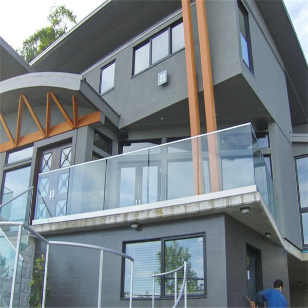 High-Quality Aluminum Glass Railing Systems U Channel Frameless Glass Railings