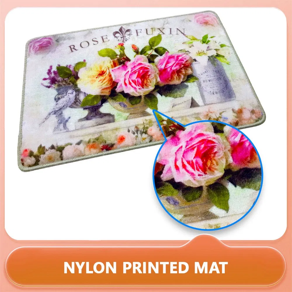 Printed Modern Bath Mats Soft Non-Slip Backing, Printing Door Mat