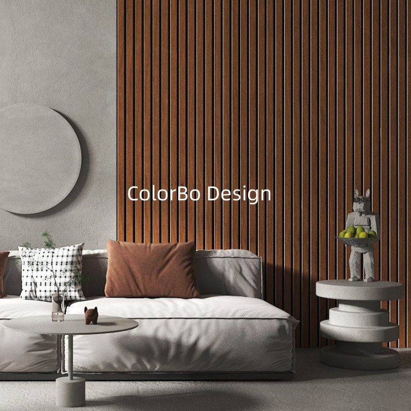 PET BLACK 100% Polyester Fiber 2400*600mm acoustic groove panel in China