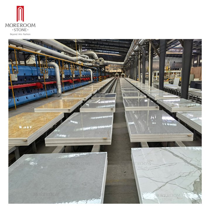 Anti Slip Beige Terrazzo Look Vitrified Porcelain Tile for Floor and Wall