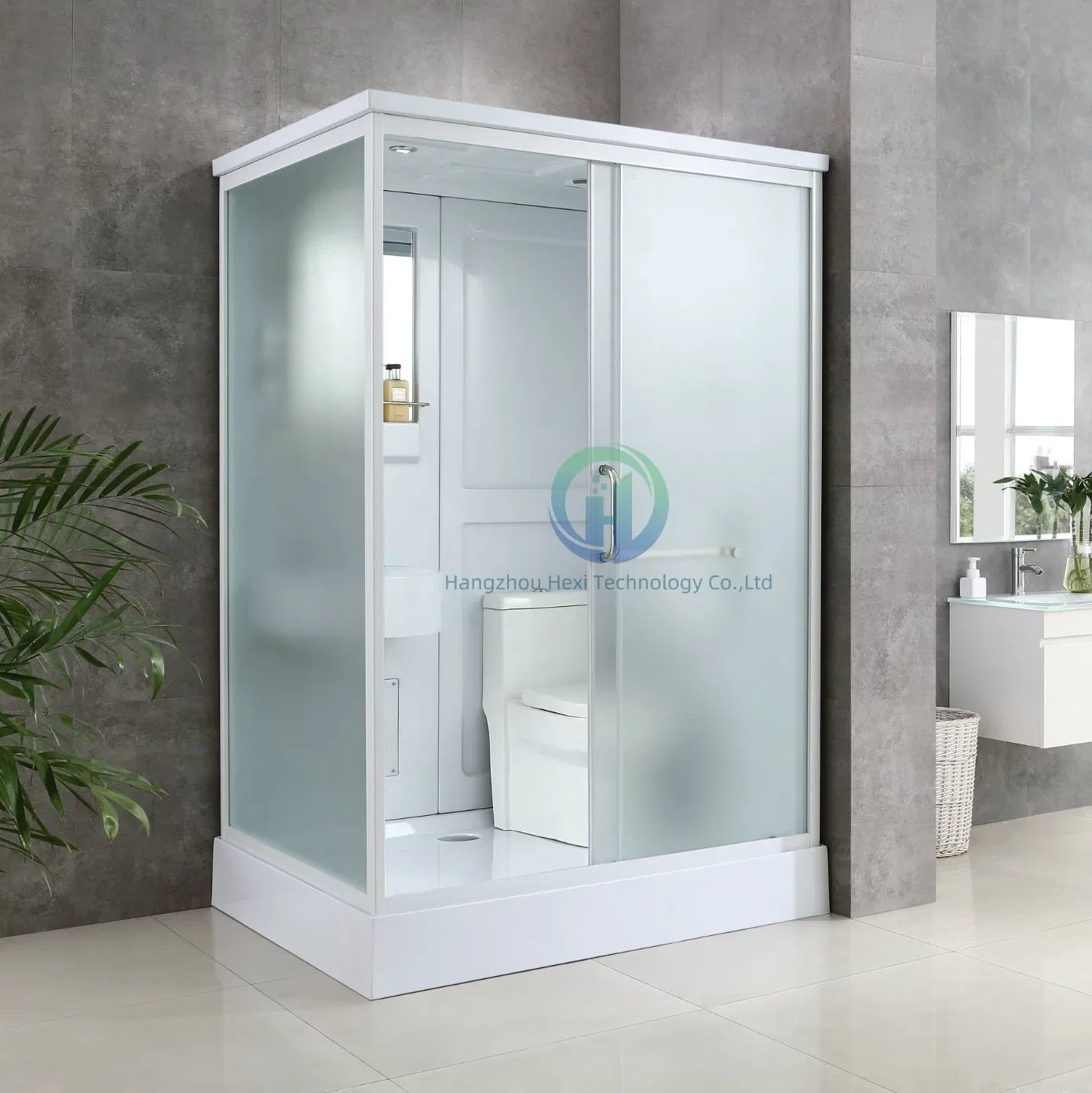 High Quality Stylish Prefab Bathroom with Toilet for Shower