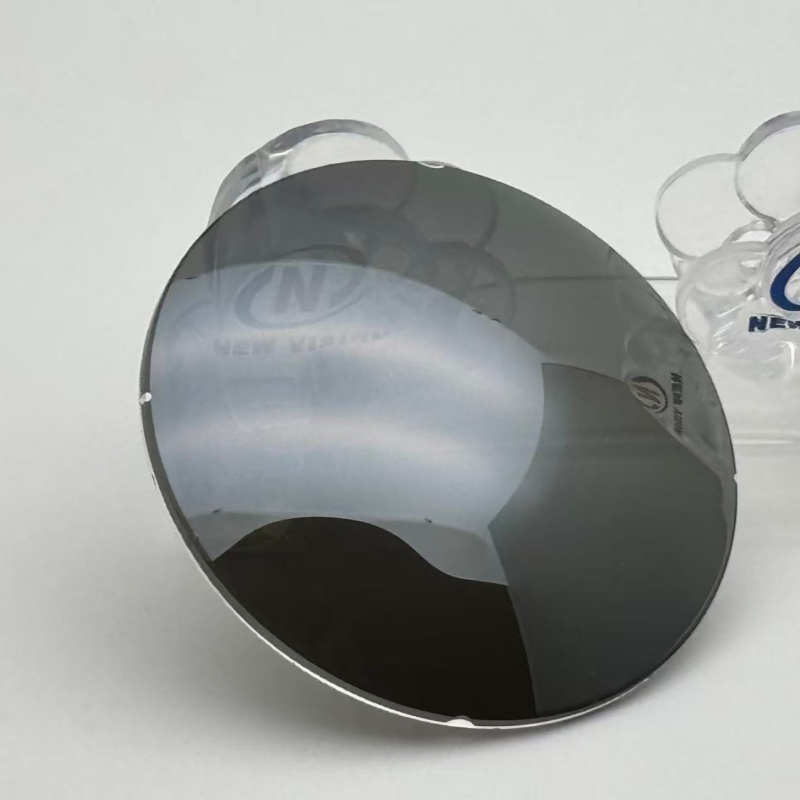 High-Quality 1.499 Plano Polarized G16 Silver Mirror Base800 75mm Optical Sunglasses Lens