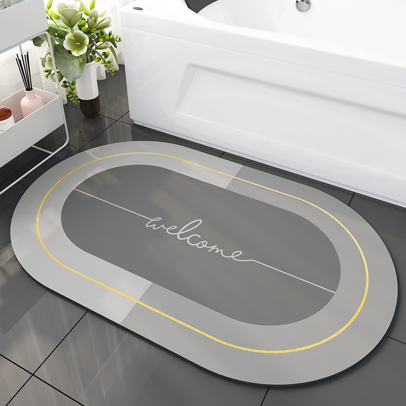 Customized Non-Slip Absorbent Doormat Floor Mat Stone Mud Foot Pad Earth Bath Mat with CE