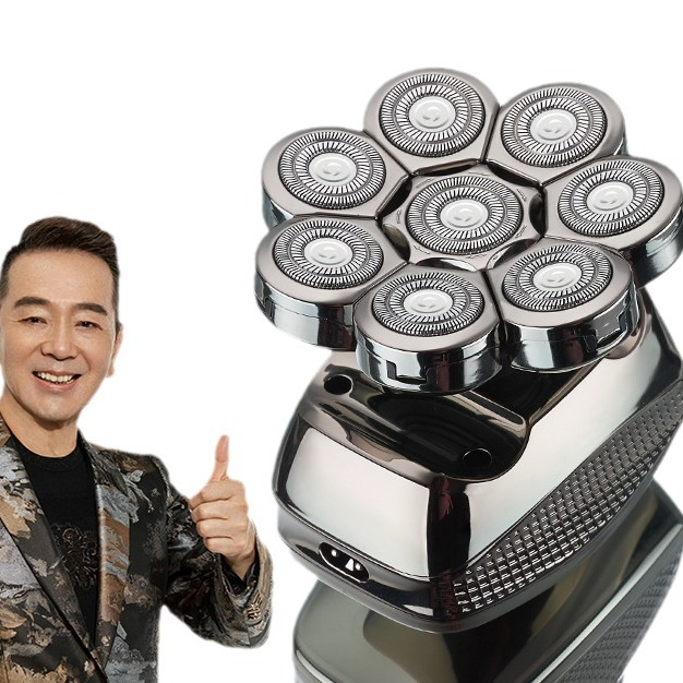 Germany York Seiko Eight Blade Head Bald Head Artifact Shaving Head Hair Clipper Shaver Electric Shaver Factory Direct Sales