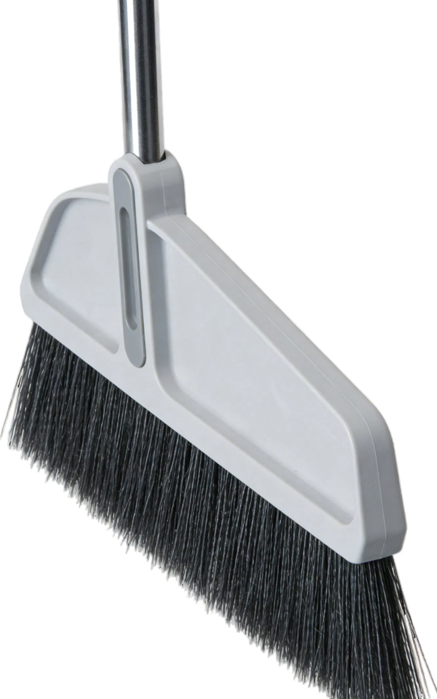 Durable Stainless Steel Broom - Ergonomic Soft-Bristled Cleaning Tool