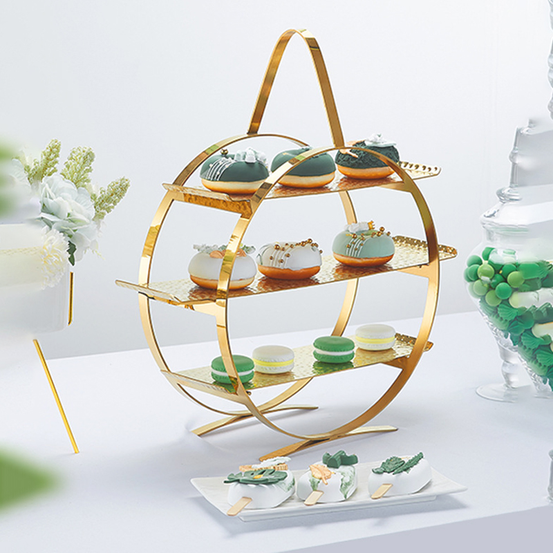 High-End Hotel Restaurant Afternoon Tea Snack Tray Dessert Stand Multi-Layer Cake Food Display Stand
