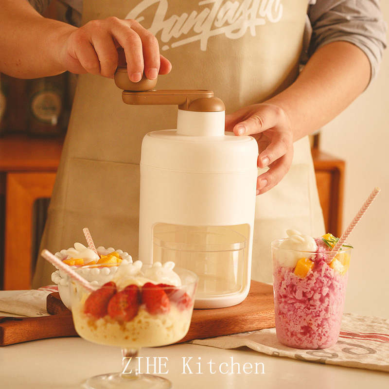 Mini Hand-Cranked Ice Crusher Home Shaved Ice Machine Zihe Kitchen