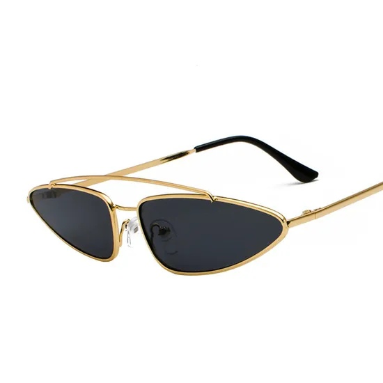 Stylish Triangular Metal Cat-Eye Sunglasses for a Cutting-Edge Look. High-End 1: 1 Replica, Exceptional Quality.