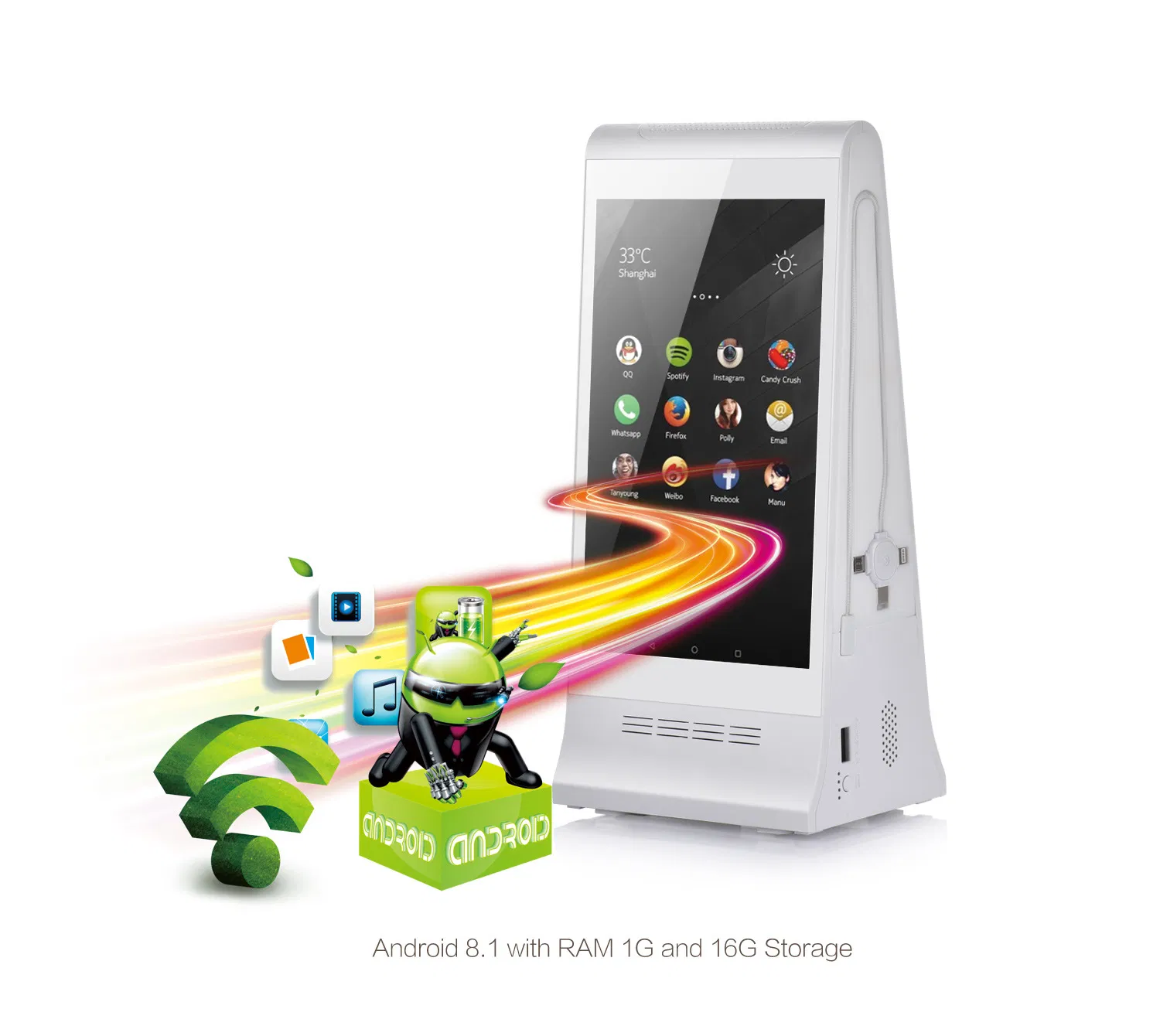 Interactive Touchscreen Ordering Kiosk with 7 Inch LED Screen