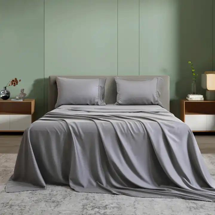 Wholesale Breathable Home Textile Luxury 4 Piece 100% Bamboo 300tc Bed Sheet
